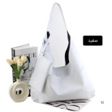 کیف زنانه چرم مصنوعی روزمره و دانشگاهی سه جیب بیرونی